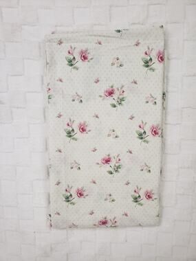 Vintage Springs King Flat Sheet Pink Cottagecore Farmhouse Grannycore Rose